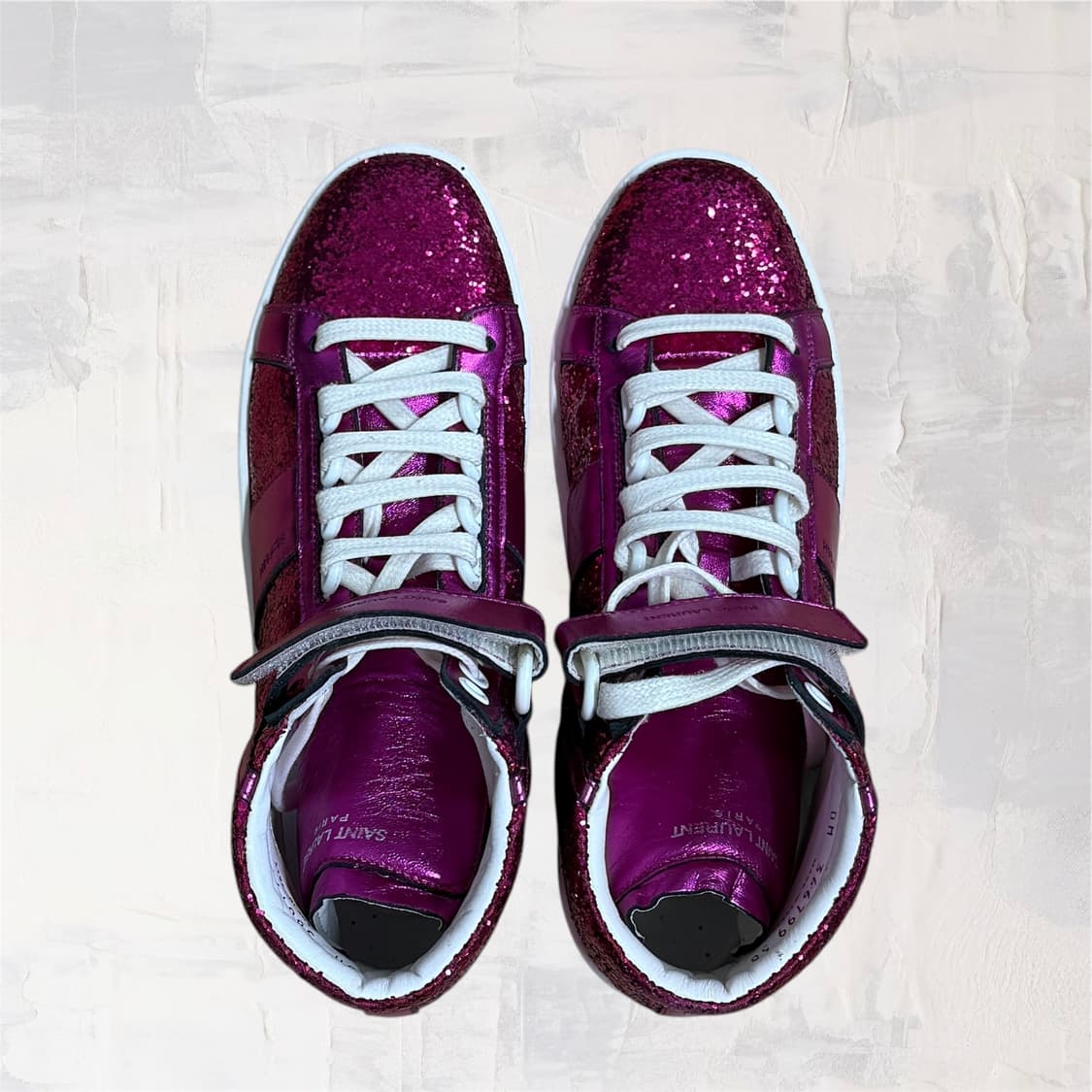 생로랑 SL/14H 핑크 글리터 하이탑 36.5 상품이미지2