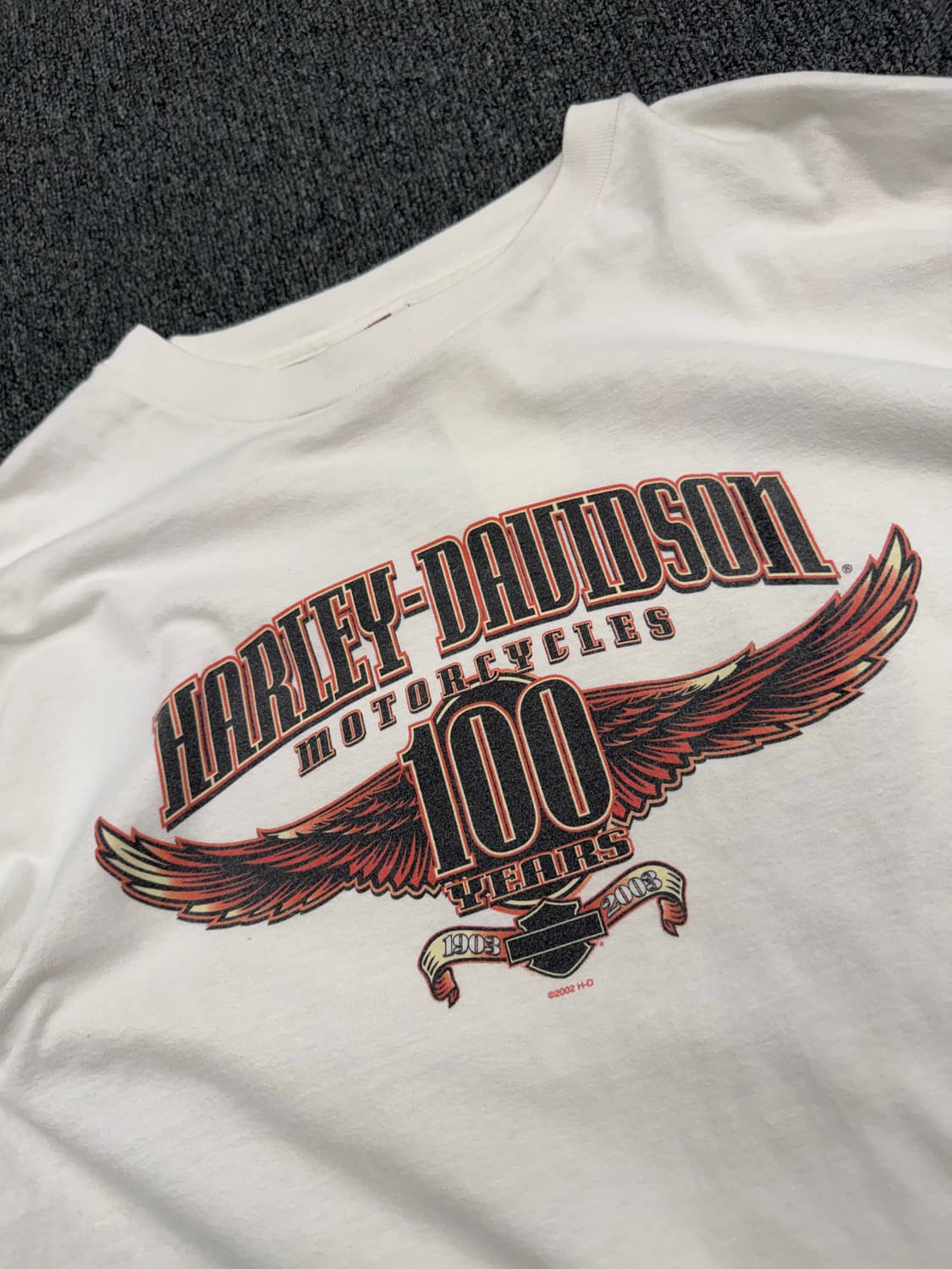 할리데이비슨 빈티지 100주년 프린팅 롱슬리브 상품이미지2