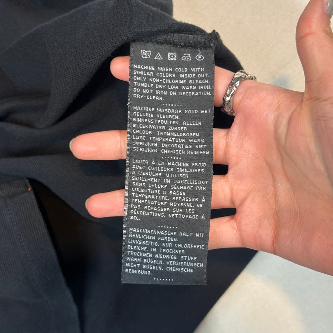 M) 할리데이비슨 스펠로고 반팔 카라티 블랙 상품이미지8