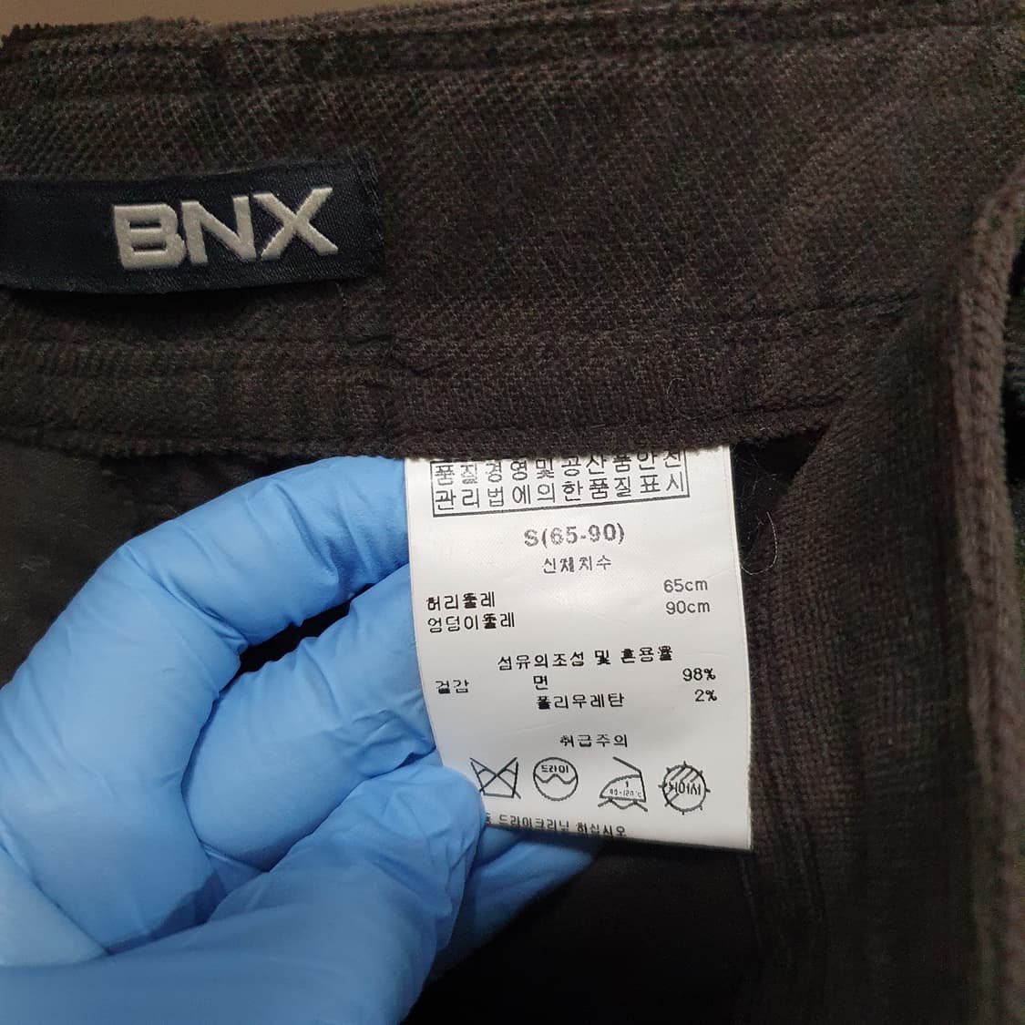 (y2k) BNX 카키 코듀로이 카프리 팬츠 상품이미지5