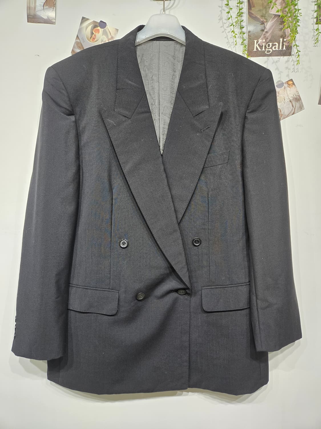 랑방 더블 버튼 블랙 자켓 상품이미지3