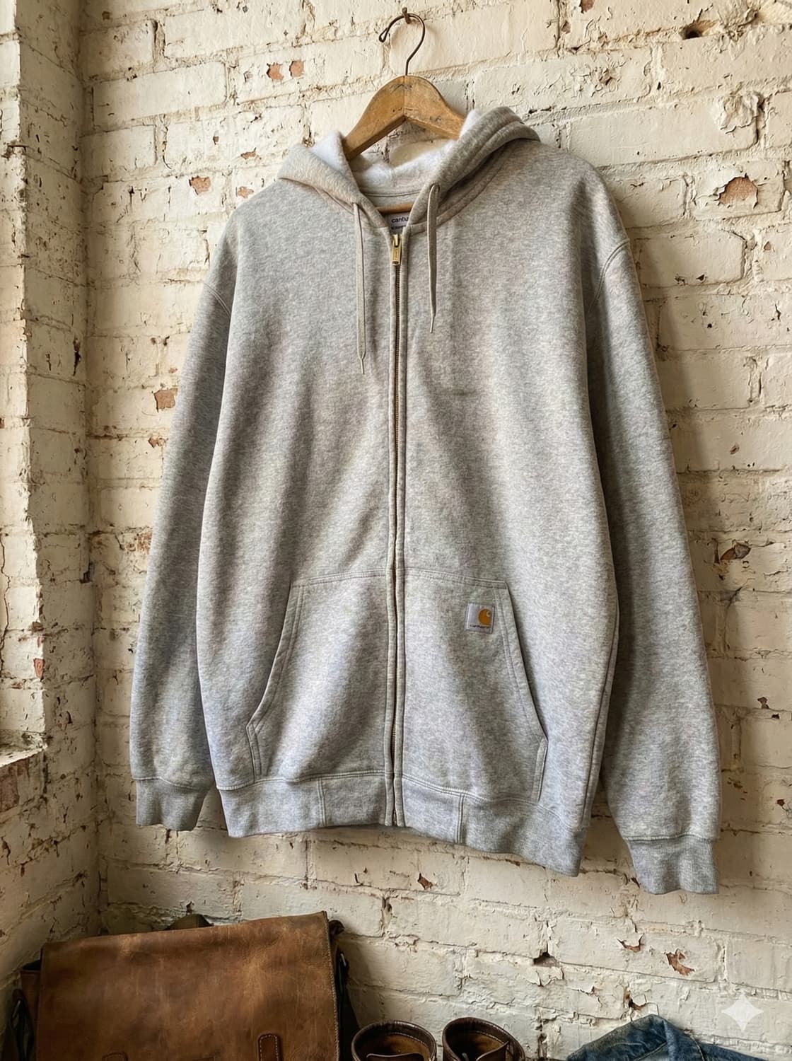  [Carhartt] 루즈핏 그레이 후드 집업 상품이미지1