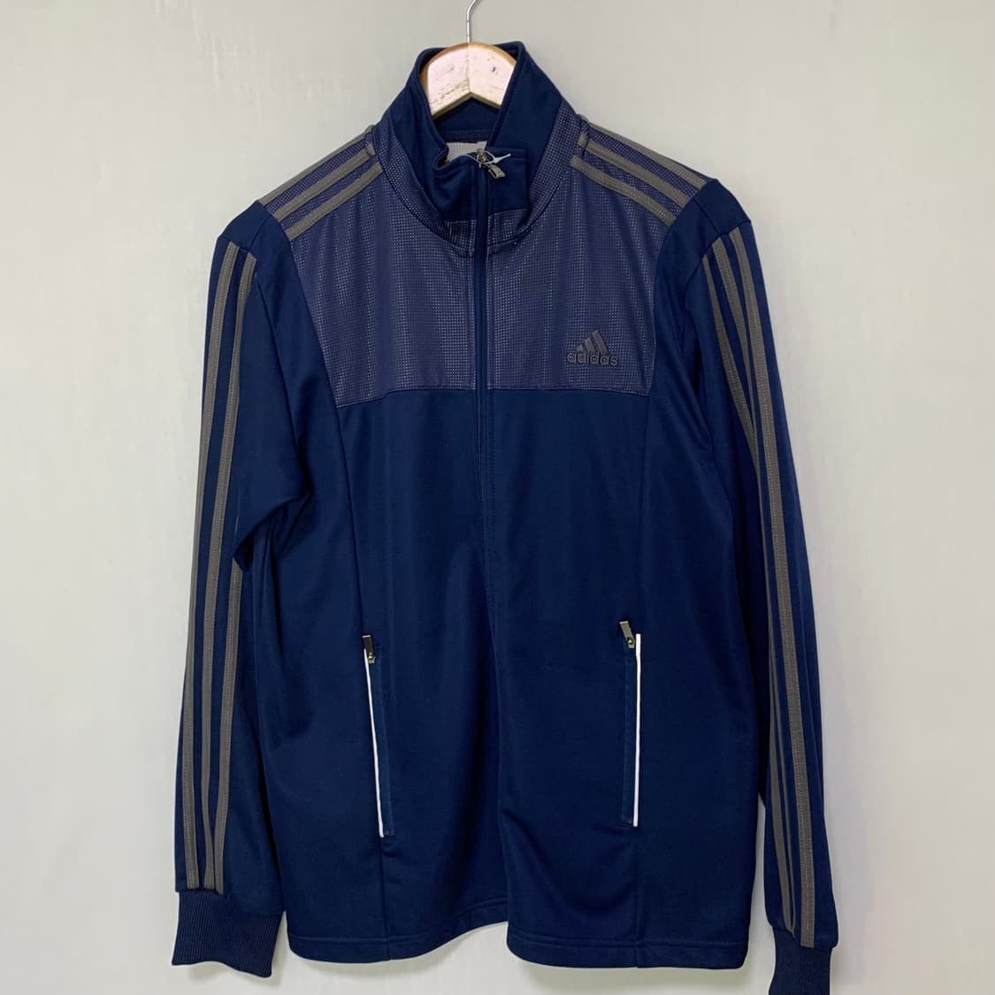 아디다스 네이비 배색 삼선 트레이닝 져지 집업 남성 100 상품이미지2