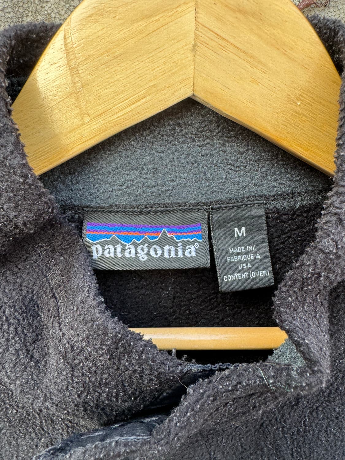 90s 파타고니아 usa 신칠라 플리스 후리스 스냅티 오버핏 블랙 상품이미지6