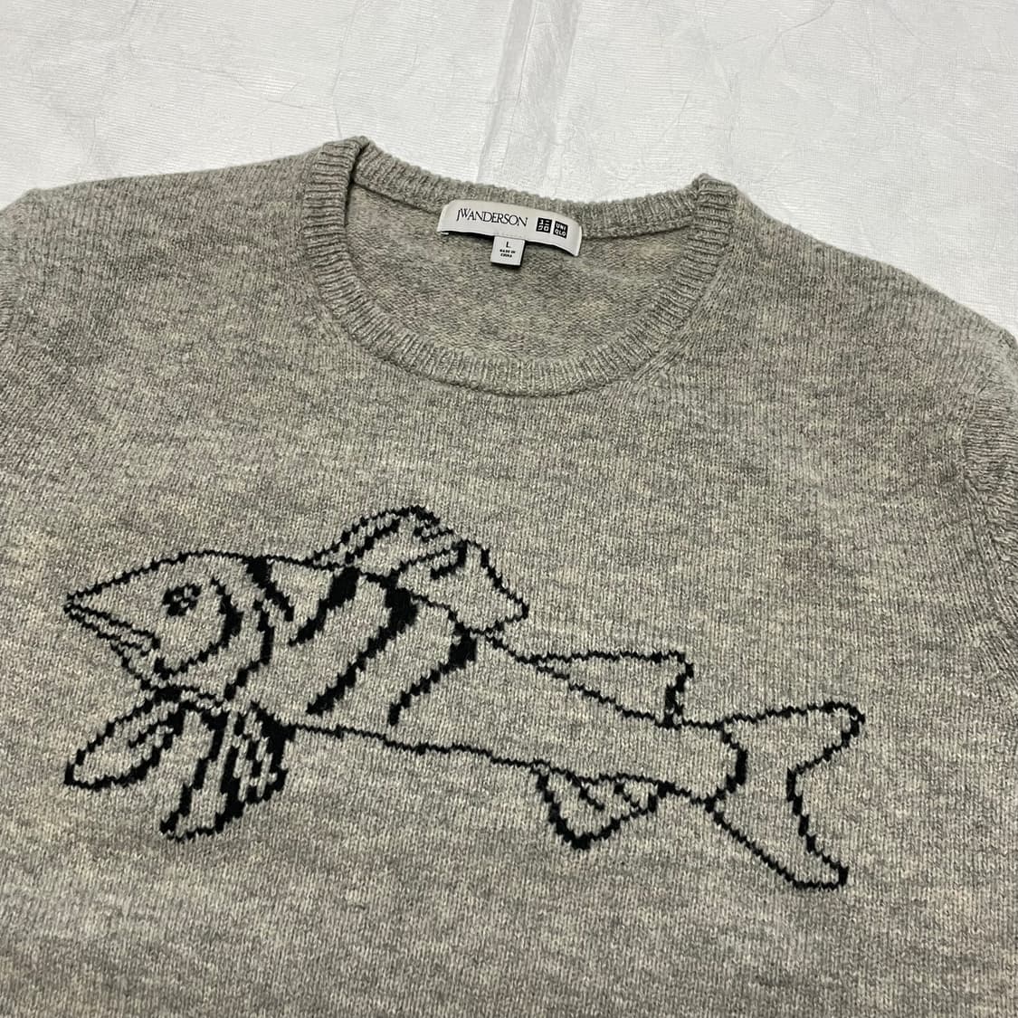 L) 유니클로 x JWA 자카드 크루넥 스웨터  상품이미지1