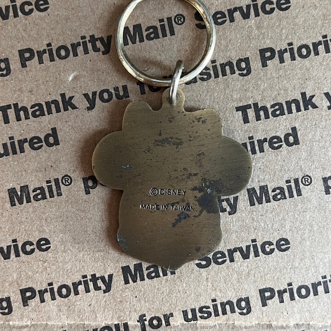 90s vtg Minnie Mouse Brass Keyring 상품이미지2