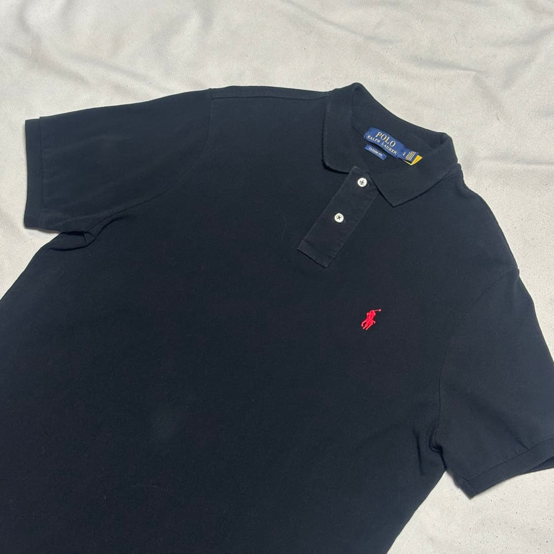 L 폴로 랄프 로렌 블랙 카라 반팔티 상품이미지1