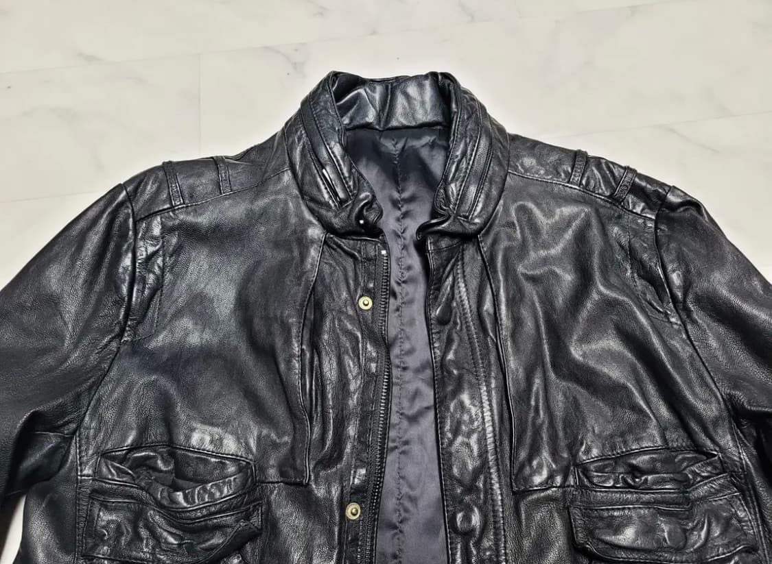 솔리드옴므 우영미 블루종 레더자켓 MYR 상품이미지3