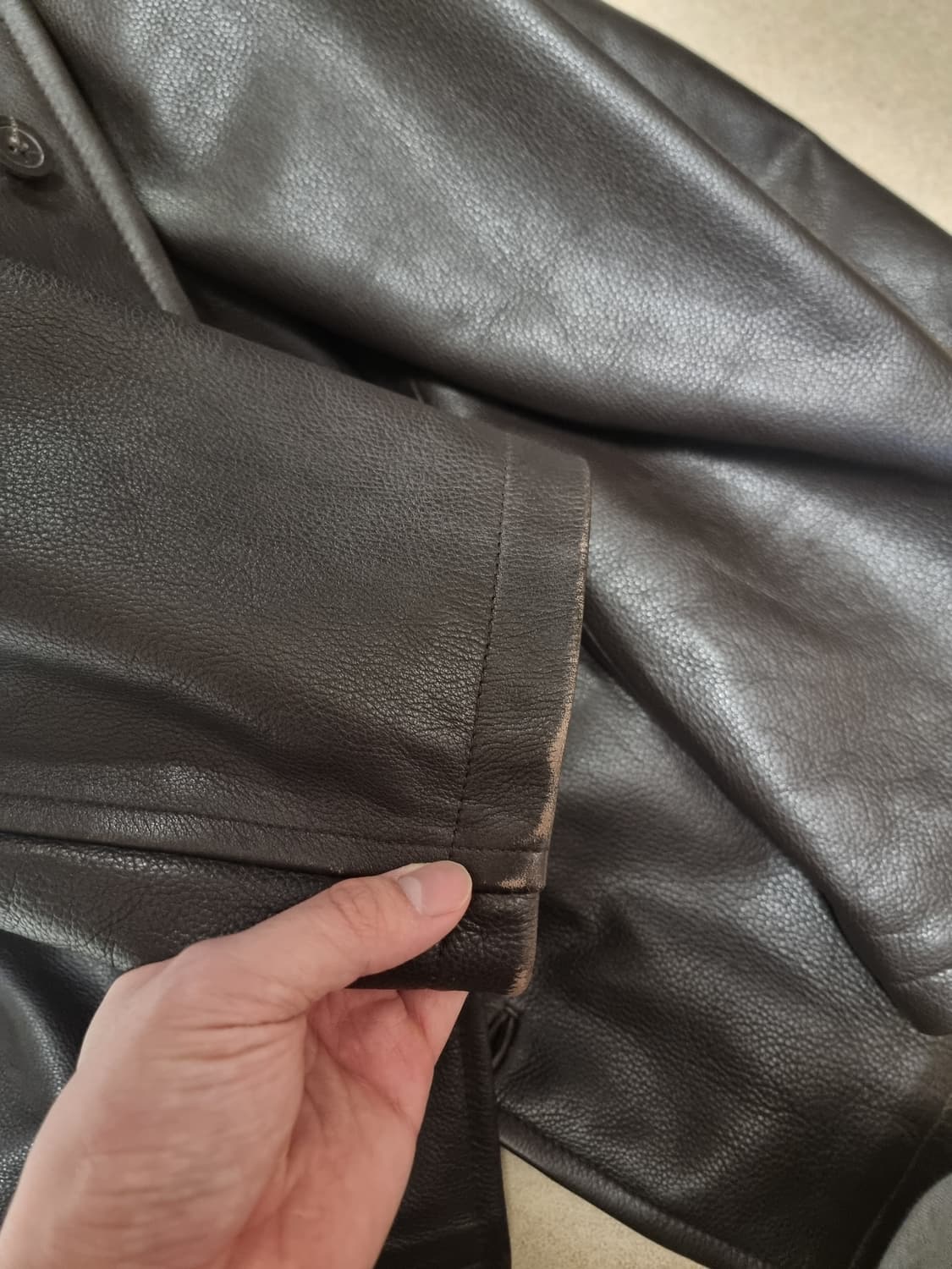 jcrew j.crew 제이크루 레더 카코트 다크 브라운 L 상품이미지8