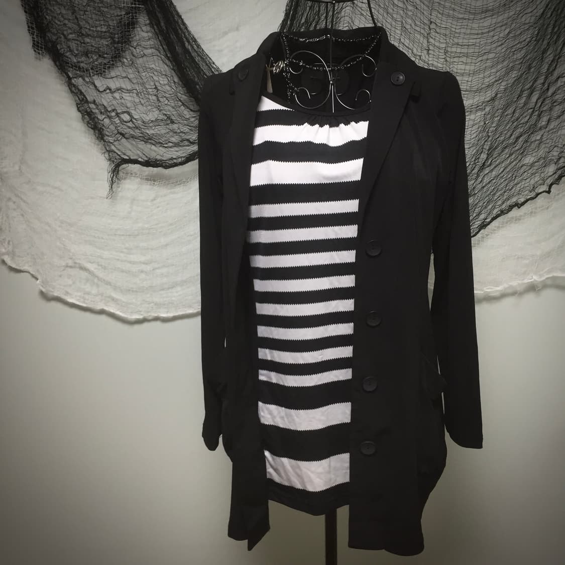 Goth stripe jacket dress set 상품이미지4