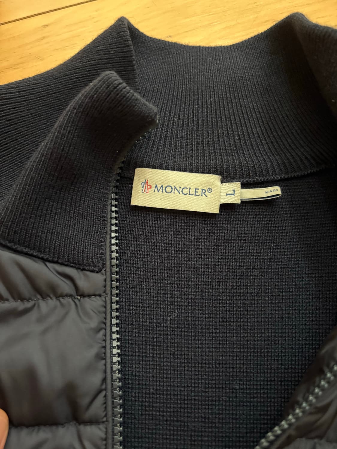몽클레어 트리콧 김현우 니트 패딩 L 상품이미지3