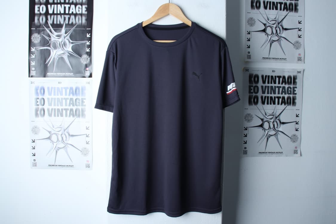 (L-XL) 퓨마 반팔 티셔츠 기능성 차콜 스몰로고-H30783 상품이미지2