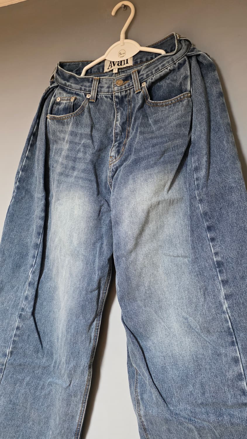 [어반드레스] 와이드 데님 팬츠 (블루) 상품이미지1