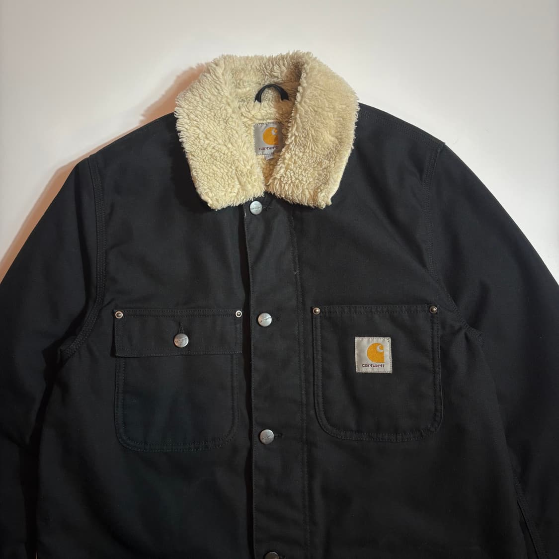 칼하트 블랙 쉐르파 플리스 워크자켓 상품이미지2