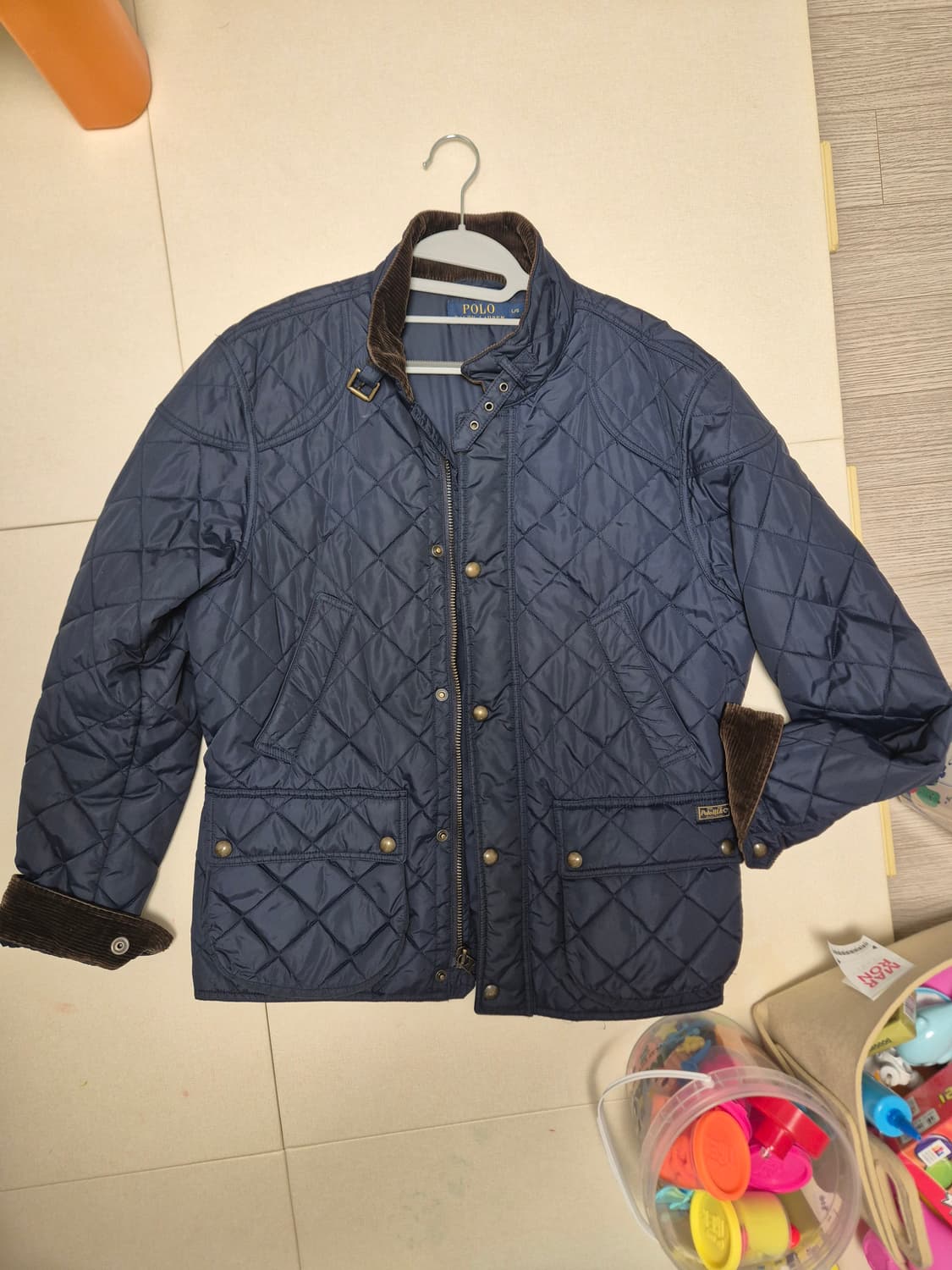 폴로 랄프로렌 네이비 퀼팅 자켓 L 105 상품이미지1