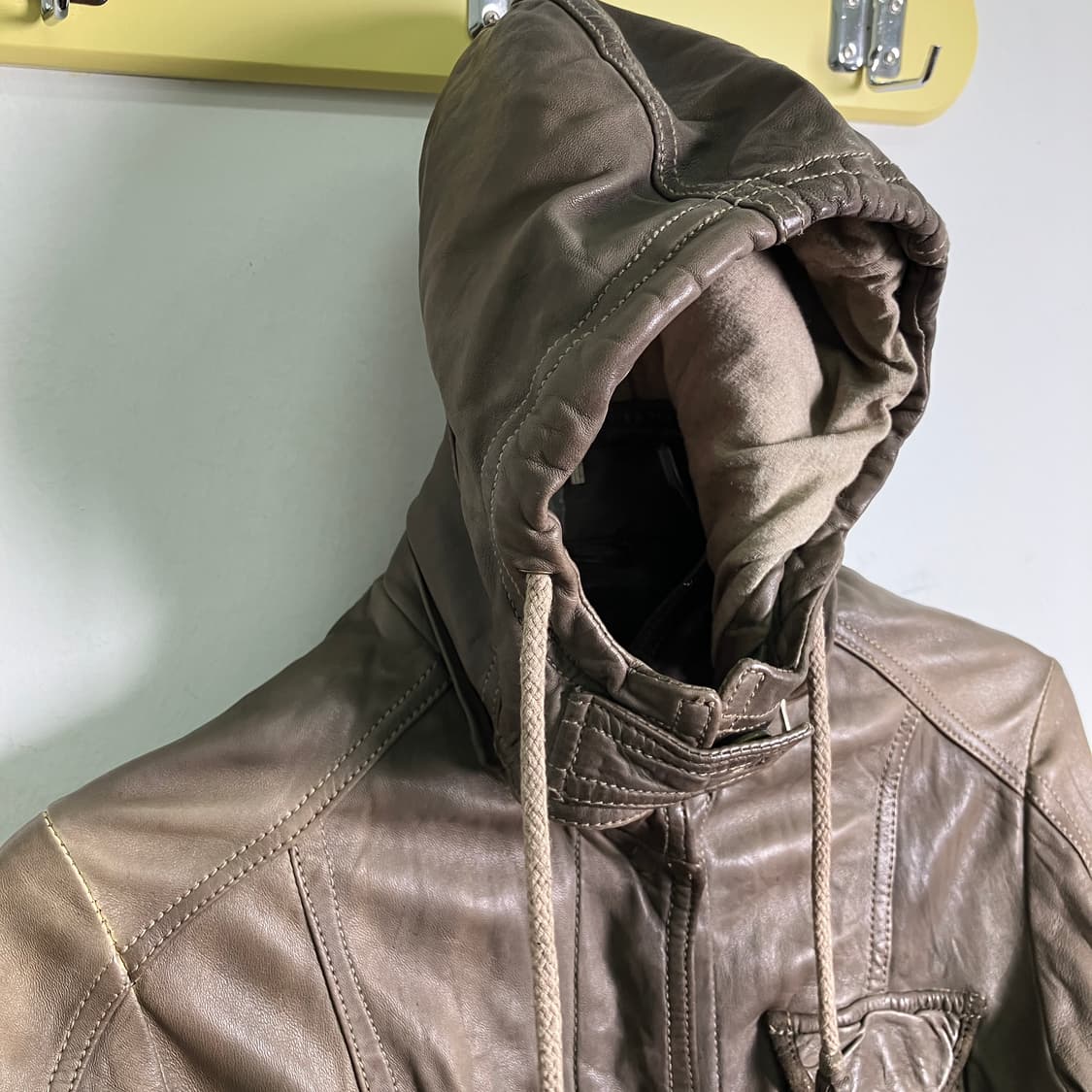 조르지오 브라토 후드 가죽 자켓 상품이미지6