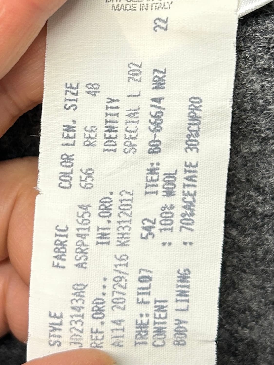 라르디니 그레이 싱글 브레스티드 울코트 상품이미지7