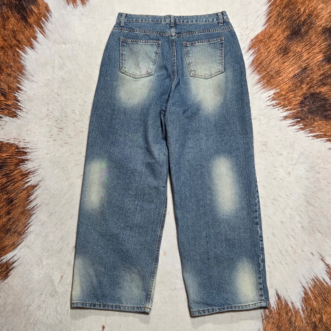 빈티지 샌드워싱 중청 와이드 팬츠 상품이미지4