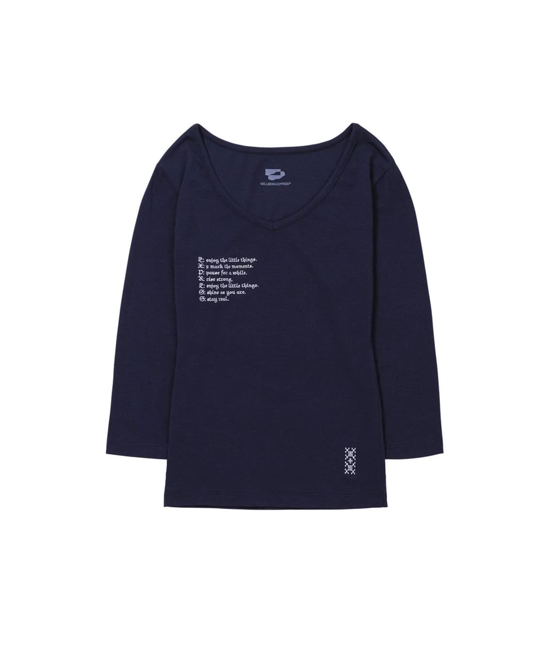 새상품) 웰빙익스프레스 V neck 3/4 Sleeve / Navy 상품이미지2