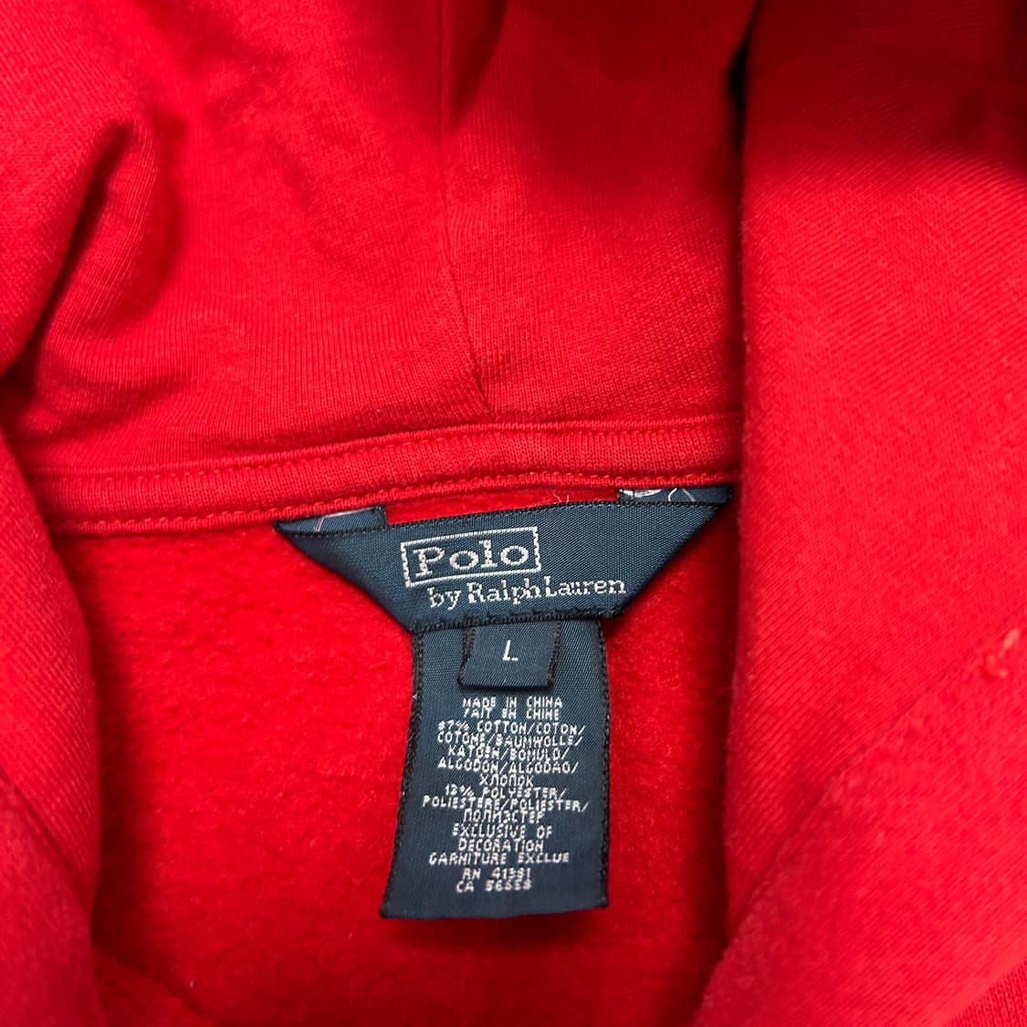 폴로 우먼스 레드 스몰포니 후드집업(L) 상품이미지2