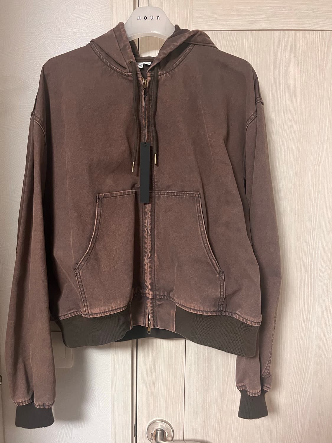 파르티멘토 VTG 워시드 후드집업 브라운 상품이미지2