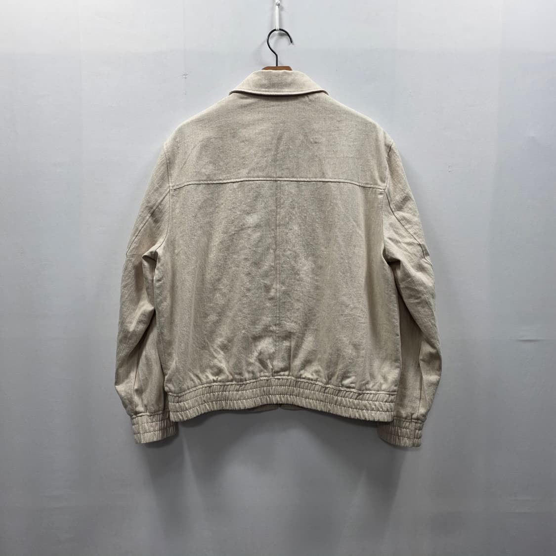 0779 H&M 린넨 혼방 집업 자켓 베이지 M 남성 캐주얼 점퍼 상품이미지2