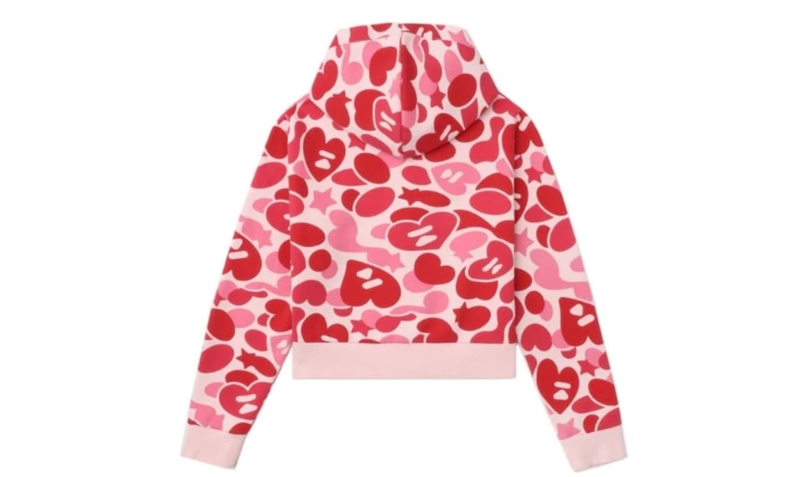 베이프 정품 에이피 라인 S 하트 배찌 카모 후드 집업 스웨터 상품이미지2