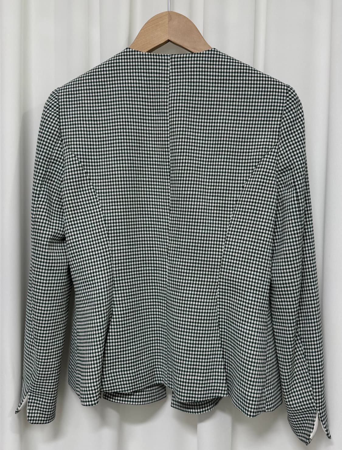 EnC 그린 체크 더블 자켓 상품이미지7