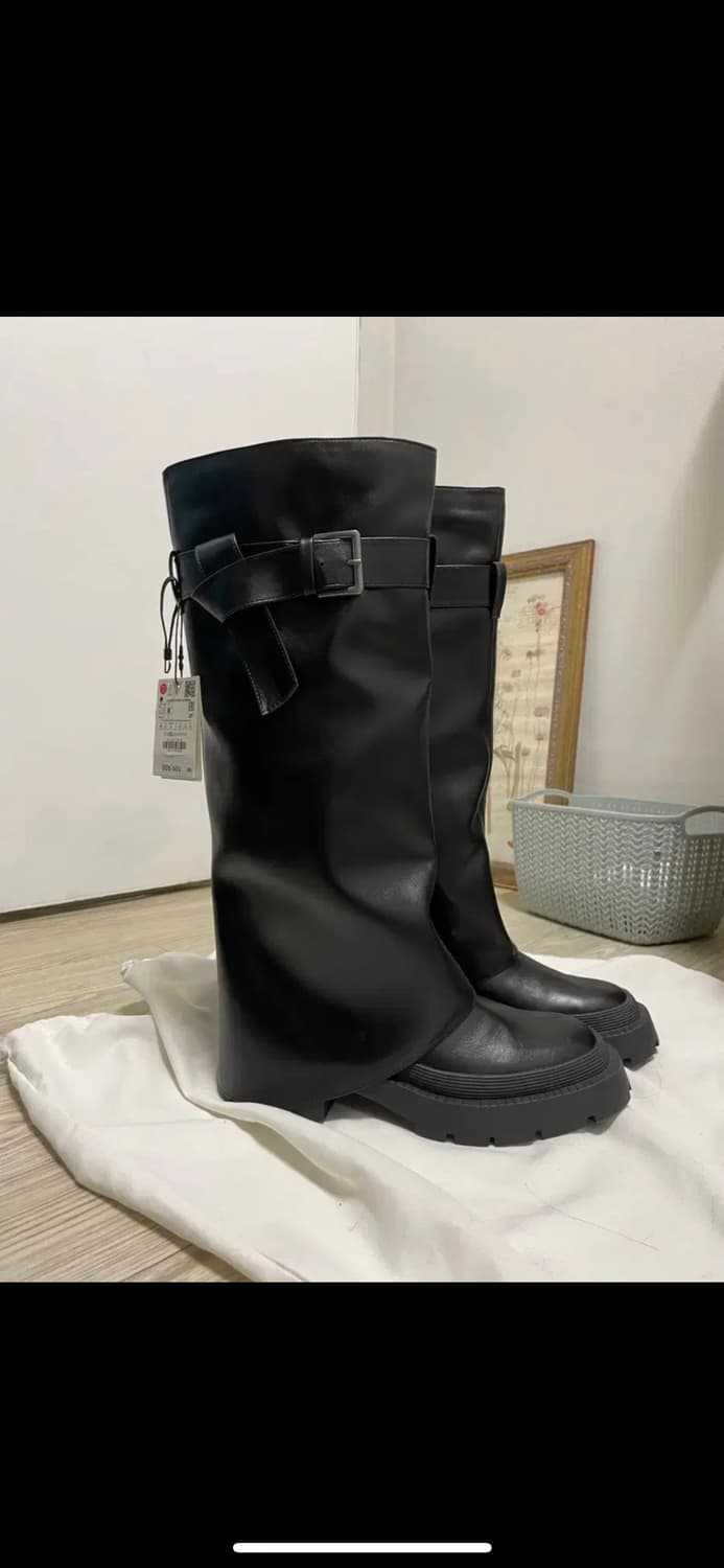 자라 더블 게더 부츠 상품이미지4