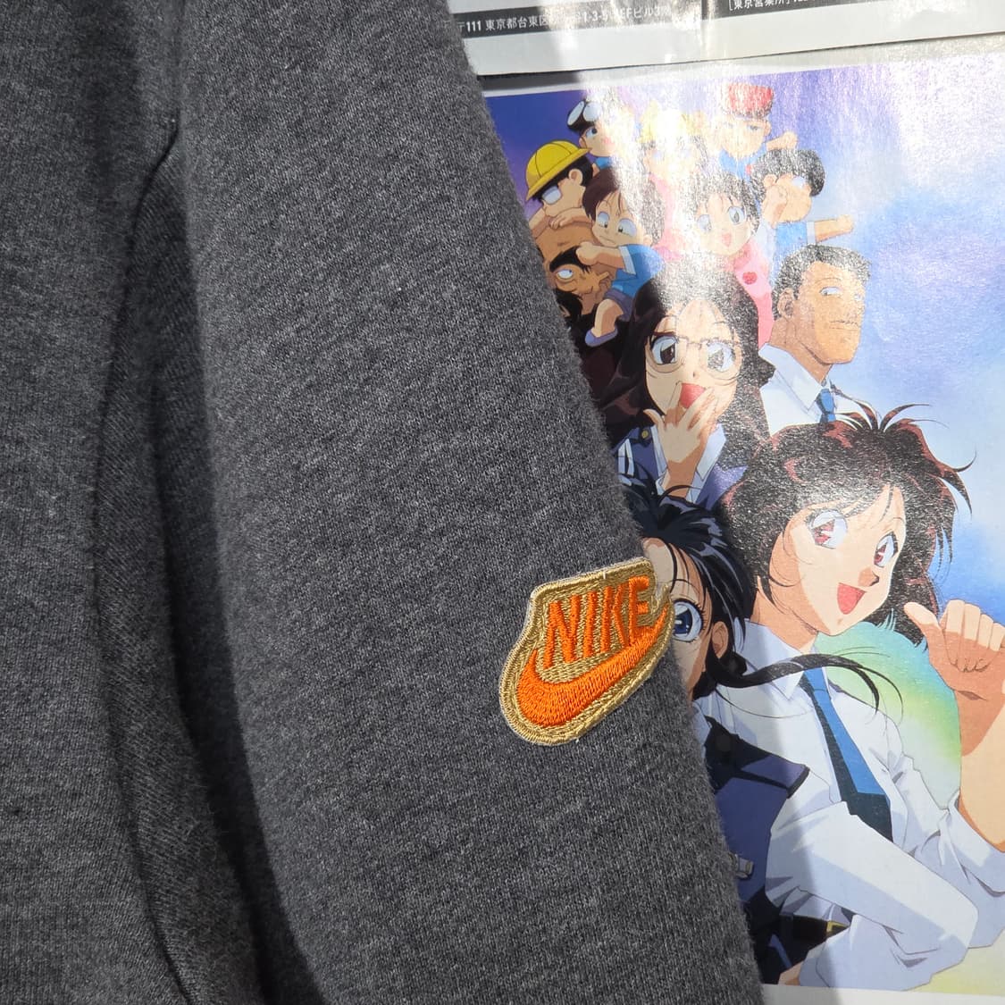 나이키 차콜 스우시 스티치 후드티 상품이미지4