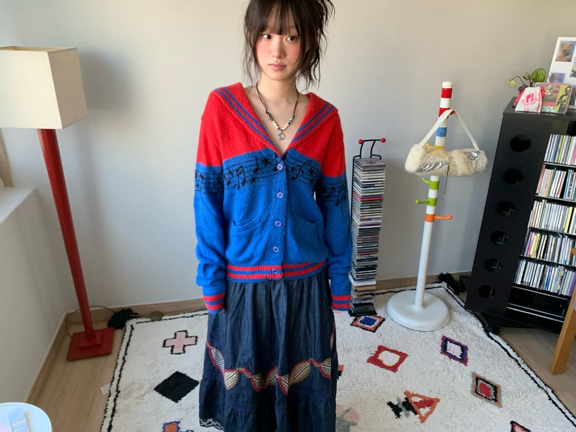 denim patchwork skirt 상품이미지5