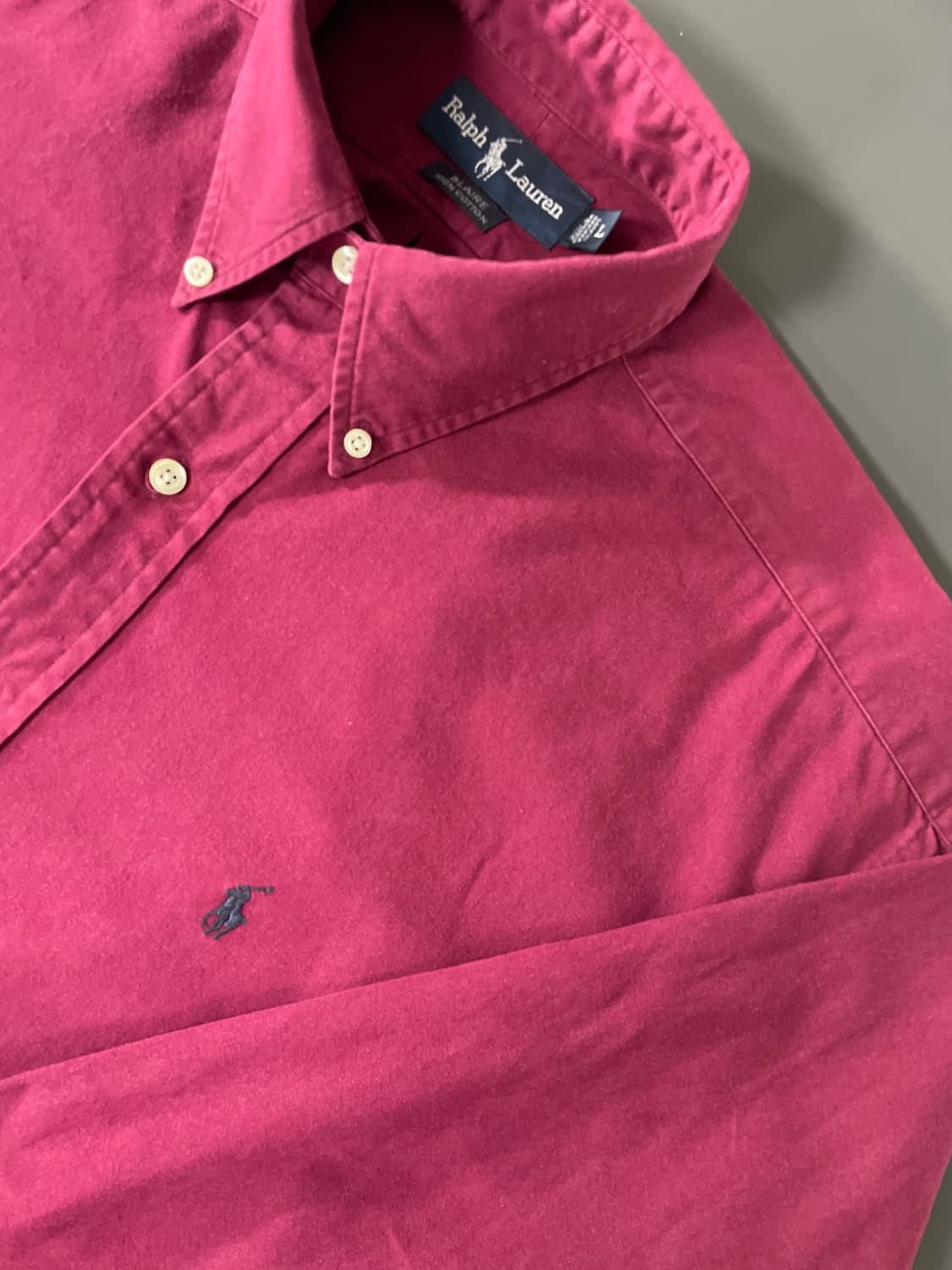 [L] 폴로 랄프로렌 코튼 솔리드 셔츠 BALIRE 핏 상품이미지4