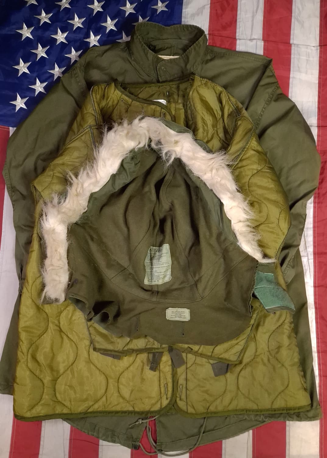 오리지날 미군 M-65 개파카 스몰사이즈 풀셋트 상품이미지1