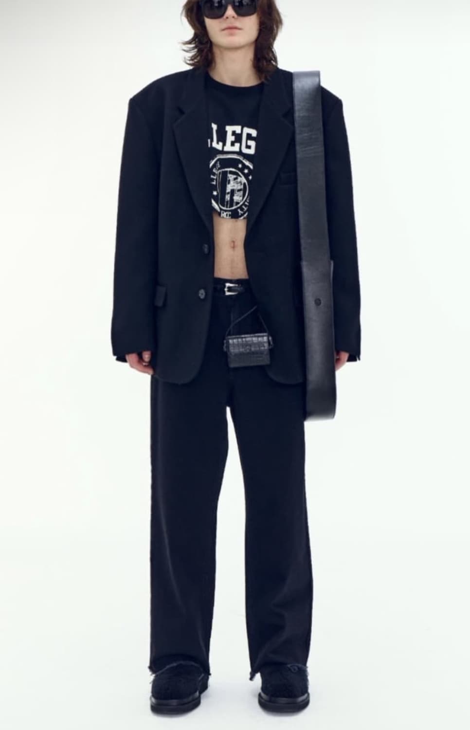 렉토 싱글 브레스티드 오버사이즈 울 자켓 블레이저 상품이미지7