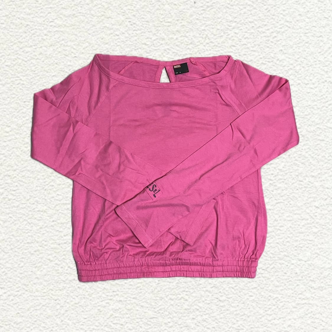 DIESEL 핑크 M사이즈 보우트넥 롱슬리브  상품이미지1