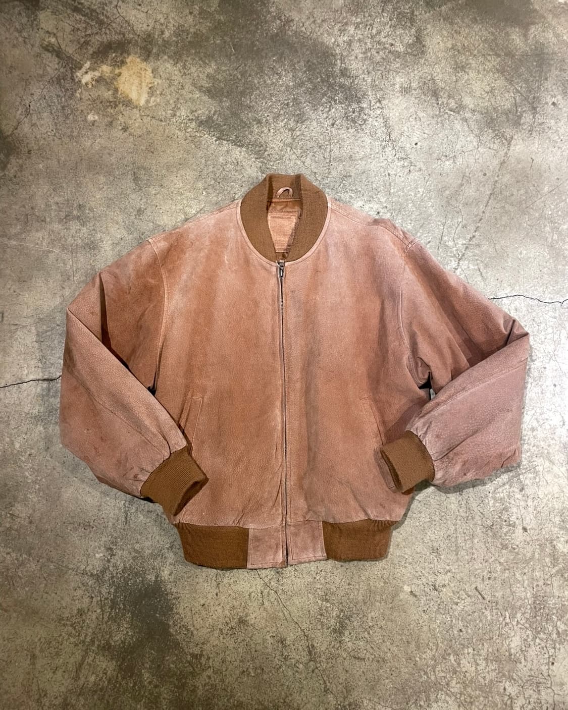 피그스킨 스웨이드 봄버 타입 자켓 (B5120) 상품이미지1