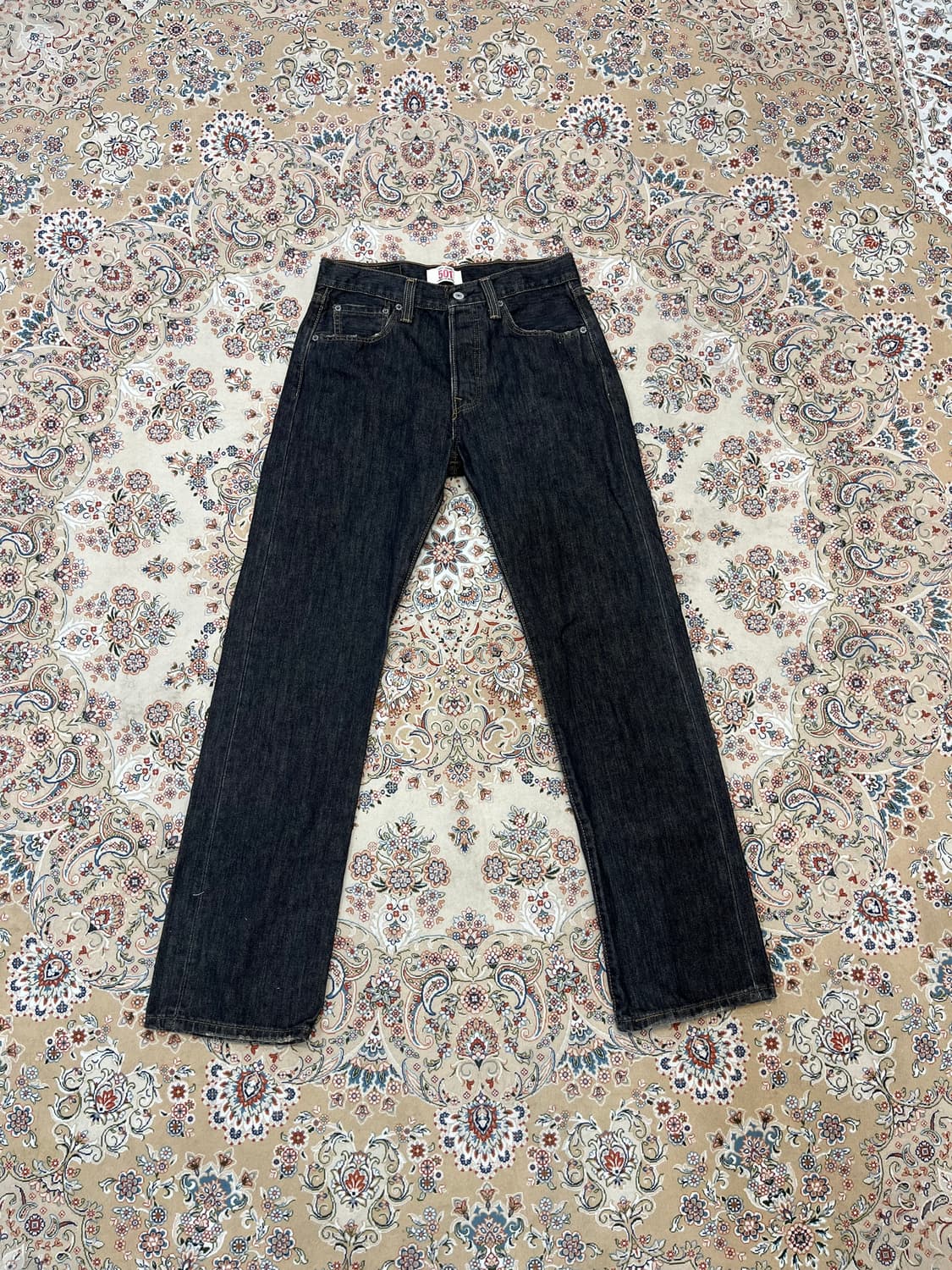 리바이스 501 흑청 데님팬츠 바지 상품이미지2