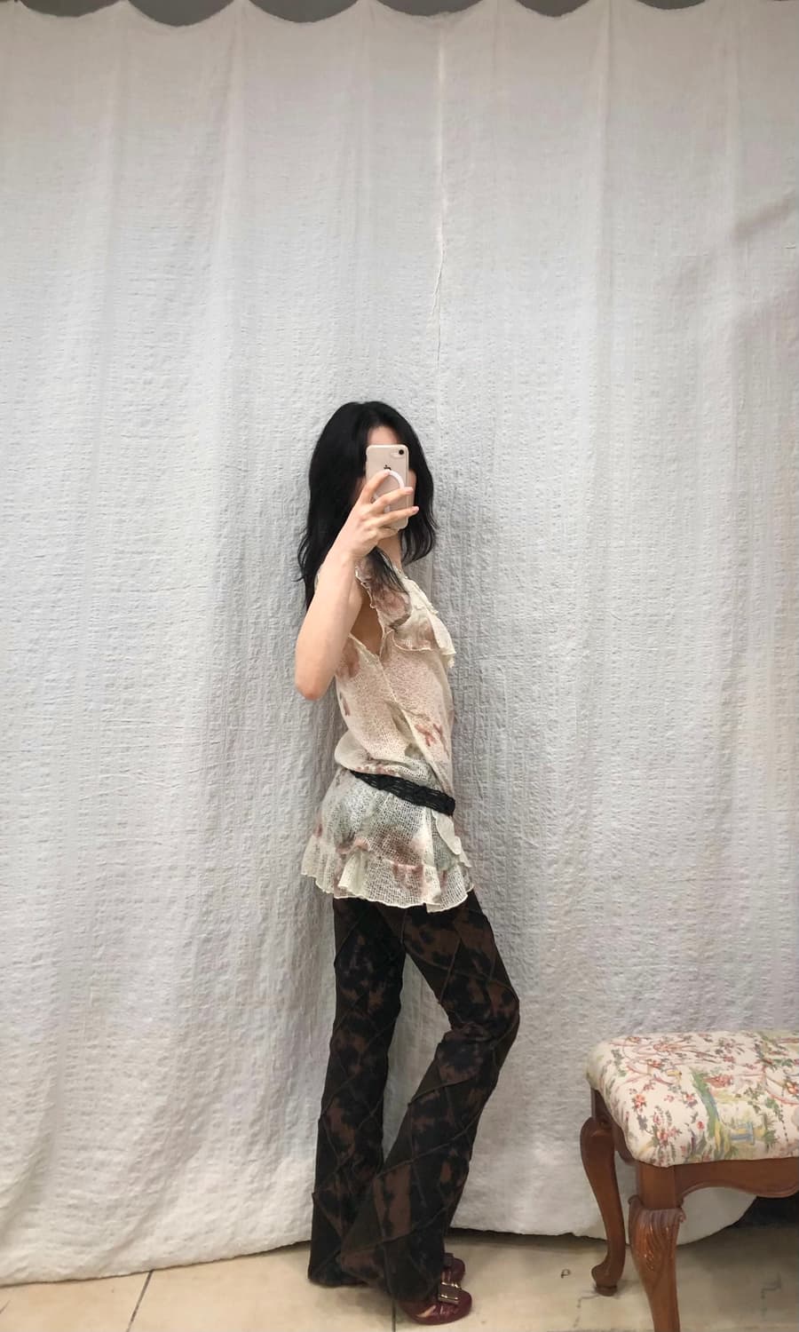 rose frill long knit 상품이미지6