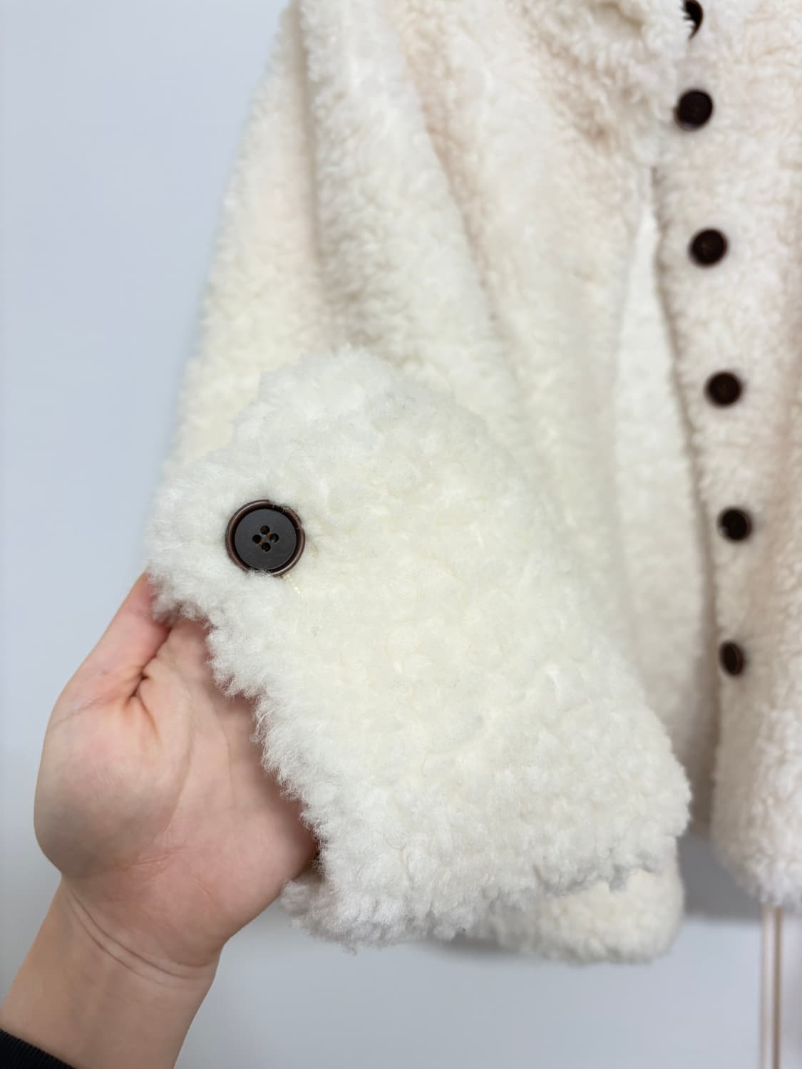 데일리룩 양털시어링자켓 울100% 상품이미지7