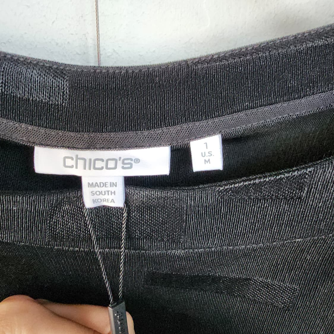 chicos 블랙 패턴 반팔 원피스 상품이미지9