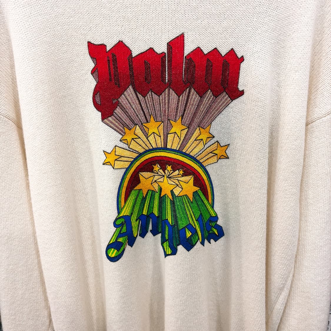 (정품/새상품) PALM ANGELS 팜 엔젤스 남성 멀티컬러 로고 니트 상품이미지2