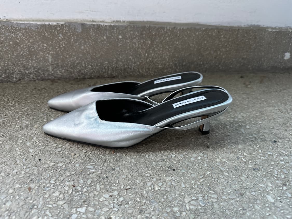 Silver Slingback Heels 상품이미지1