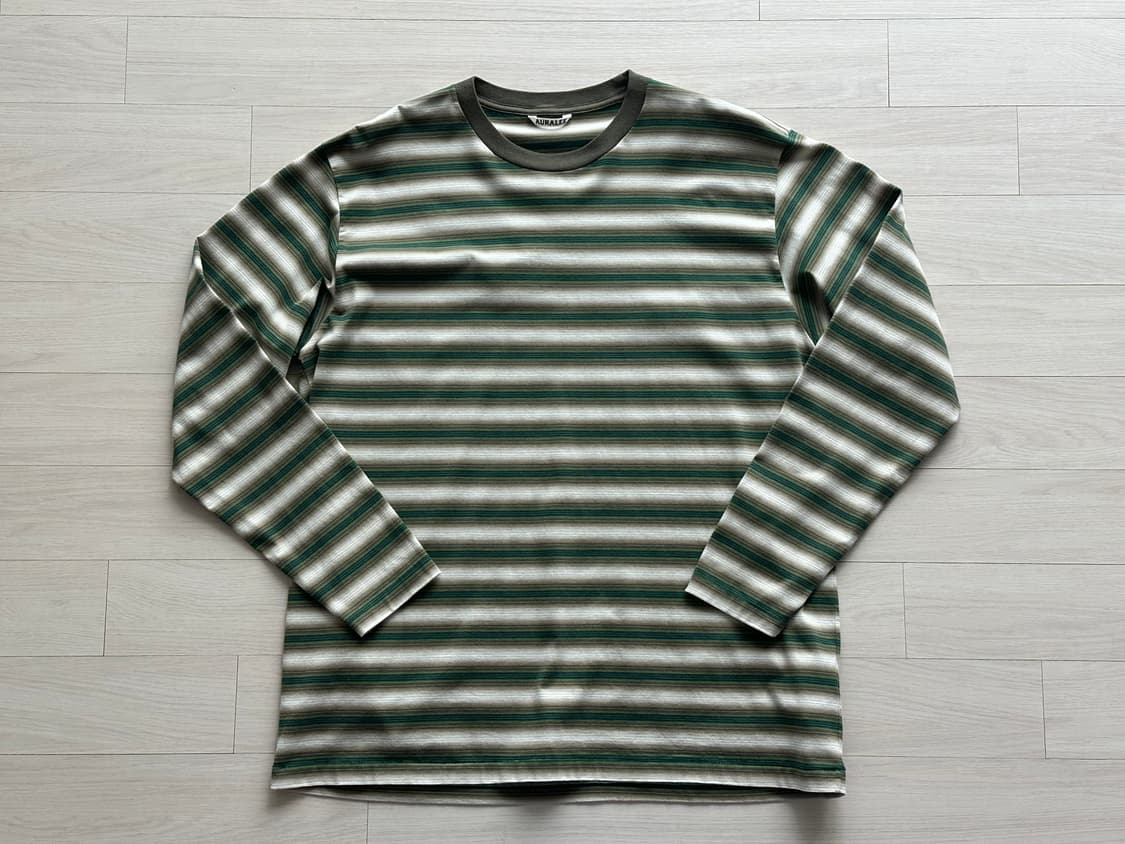 [4] 오라리 25aw 그라디언트 스트라이프 저지 L/S 티 상품이미지1