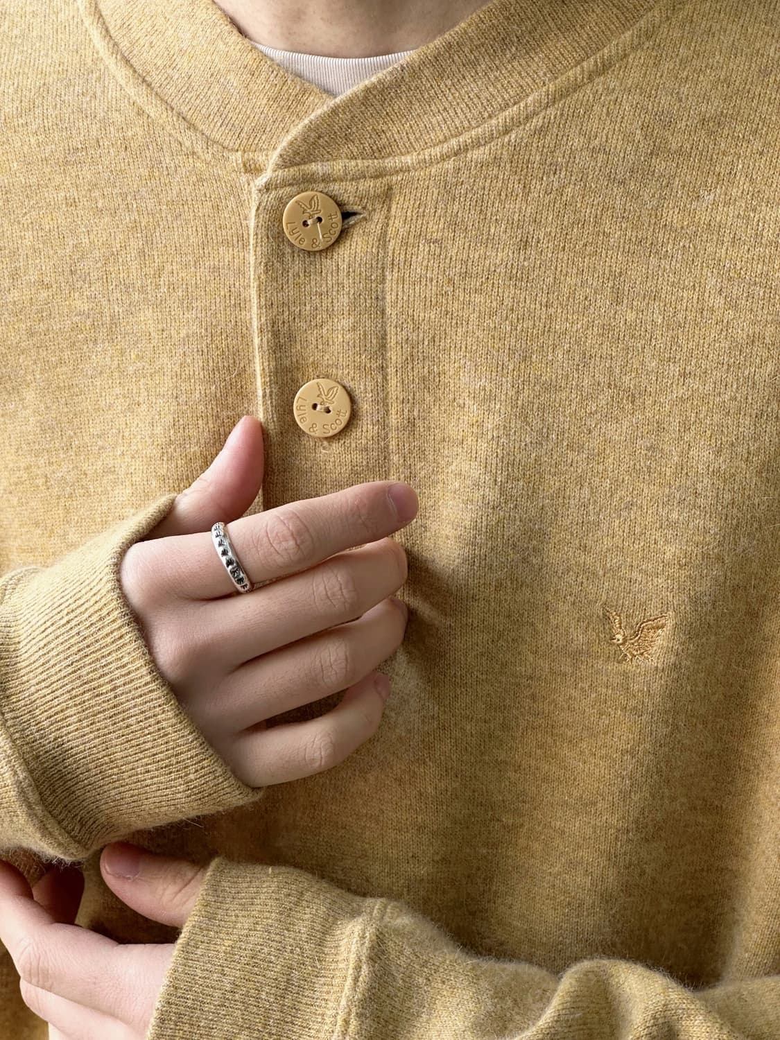 Design neck high gauge knit P/O 상품이미지10