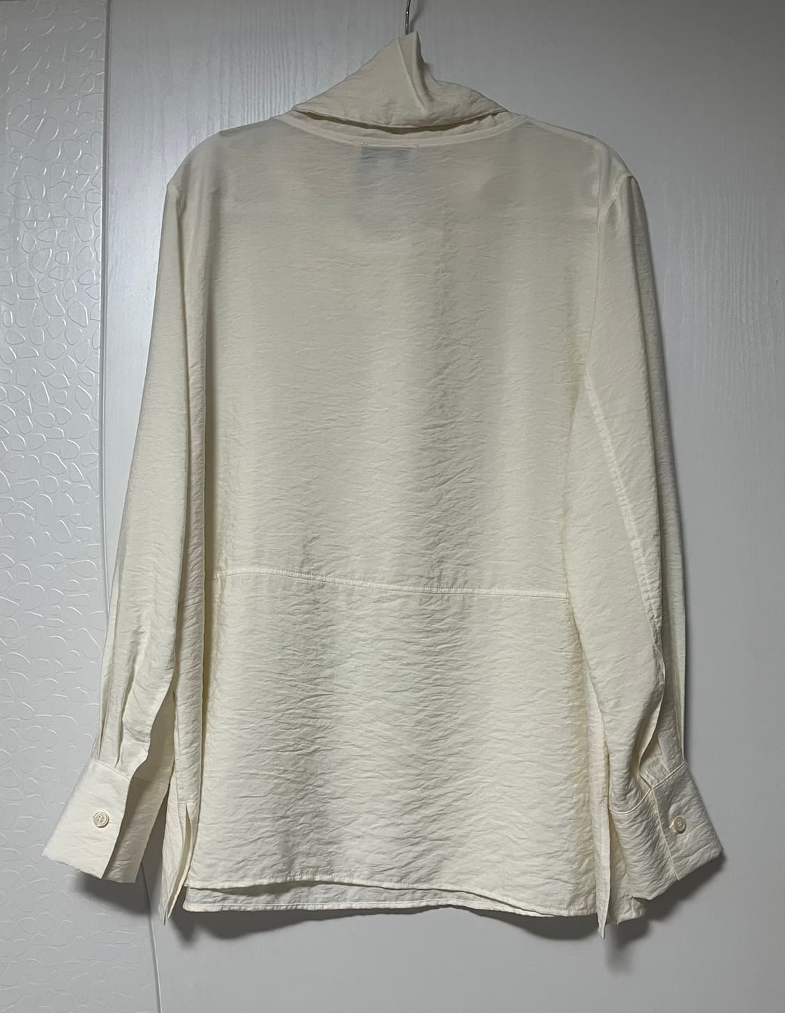 (급처) COS 드로우스트링 퍼넬넥 블라우스 아이보리 34 싸이즈 상품이미지7