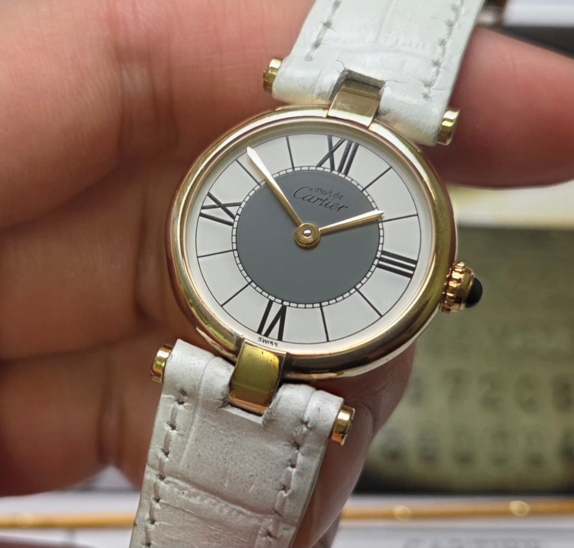 빈티지 까르띠에 머스트드 방돔 희귀 로만그레이 여성용 (감정서 포함) 상품이미지3