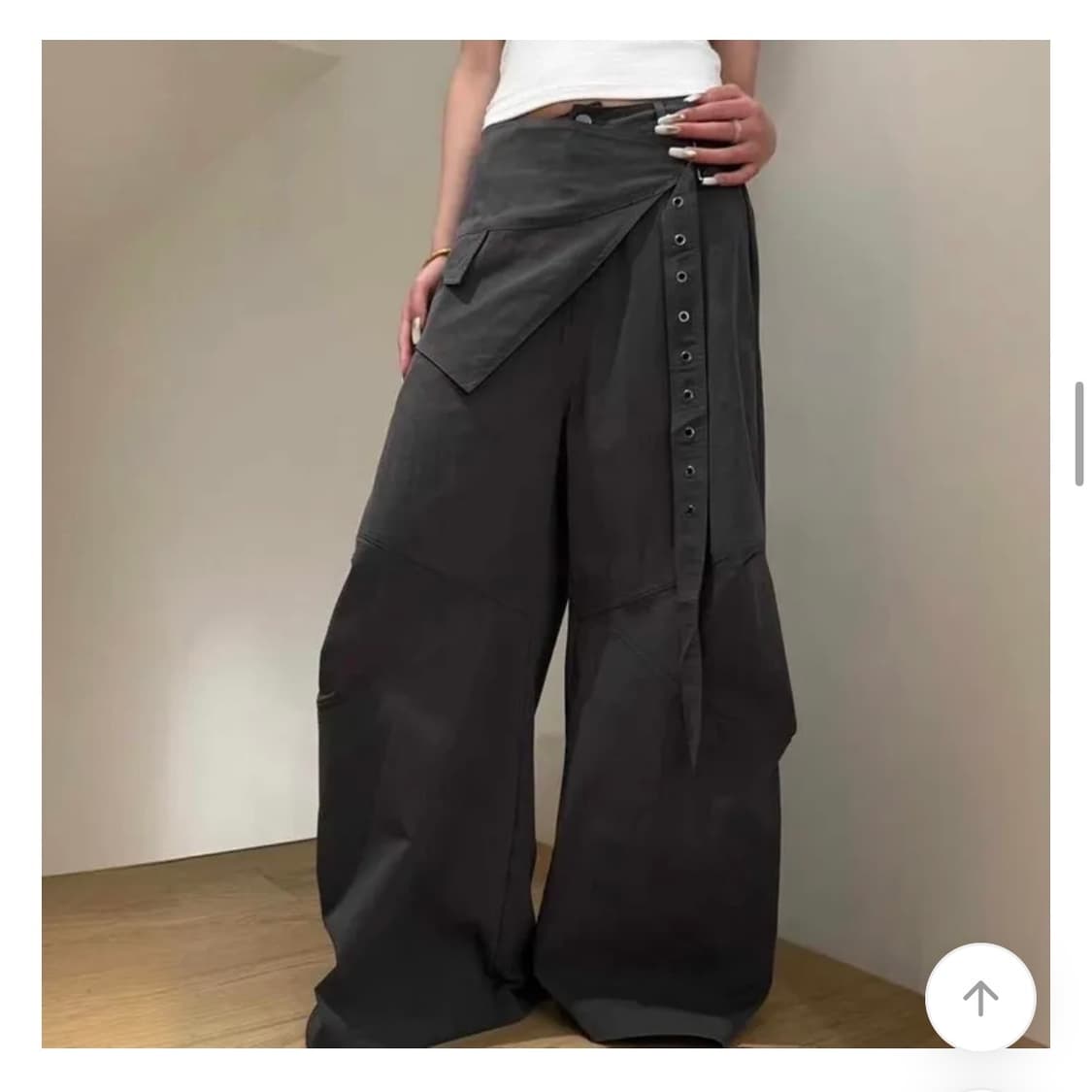 랩스커트팬츠 블랙 L 상품이미지3
