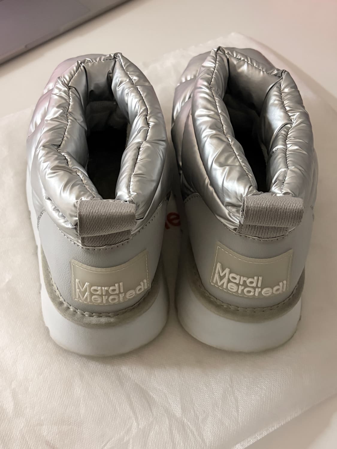 마르디메크르디 레폼프 하이버 패딩 미니 부츠 실버 상품이미지7