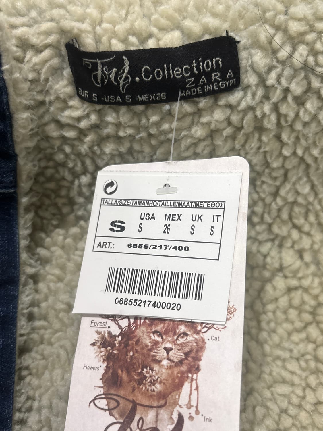 자라 퍼 데님 자켓 상품이미지4