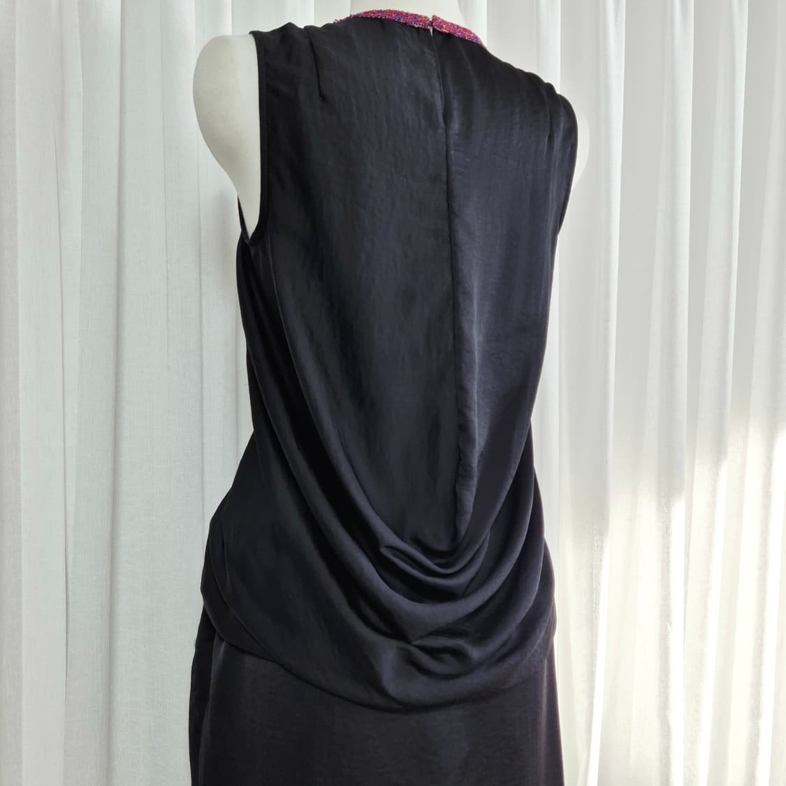 까르뱅 CARVEN 셔링 드레이프 원피스 드레스 (55) 상태최상 상품이미지7